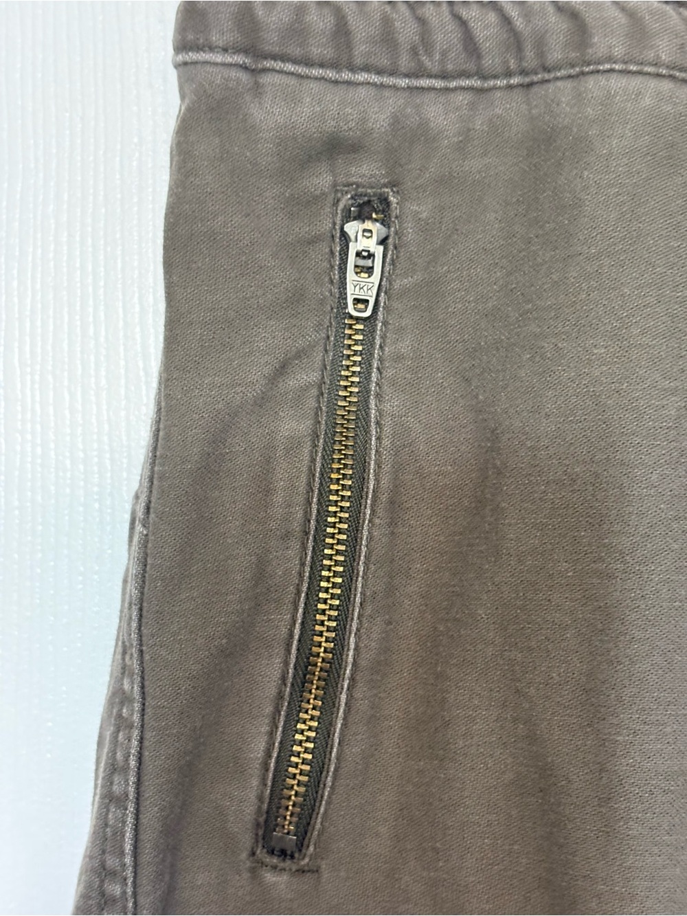 Women TNA Olive Green Drawstring Fleece Jogger Pants Sz 2 100% cotton Athleisure - Picture 10 of 15